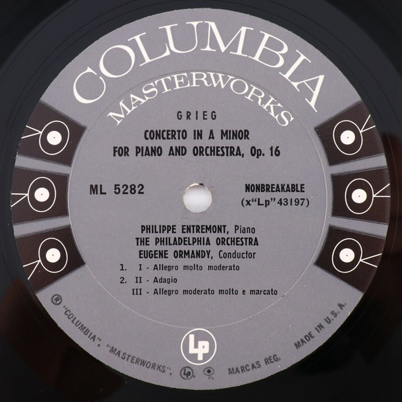 Grieg Rachmaninoff Piano Concerto Entremont Ormandy Rhapsody 12" LP Record 6-Eye - Picture 7 of 16